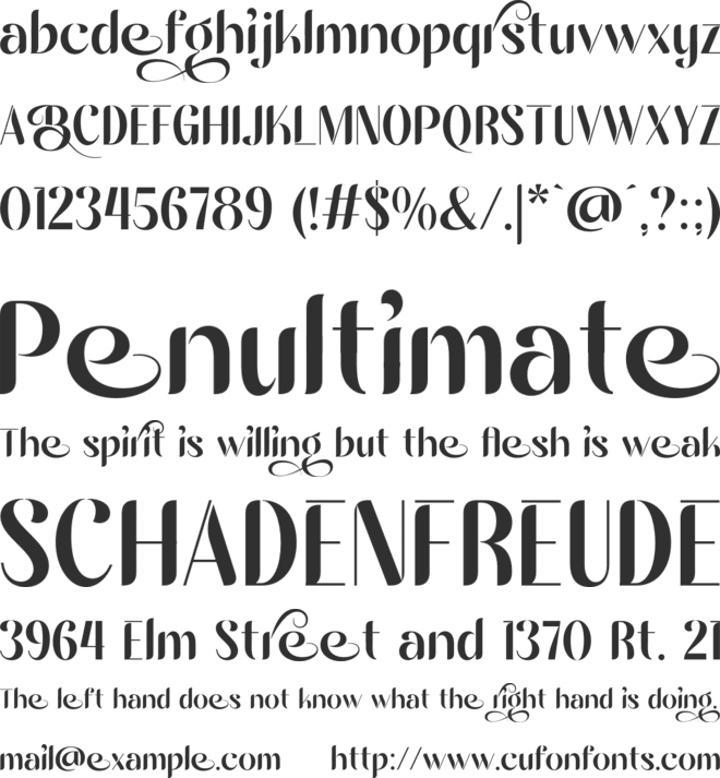 Burgile Trial font preview