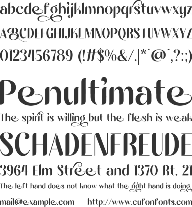Burgile Trial font preview