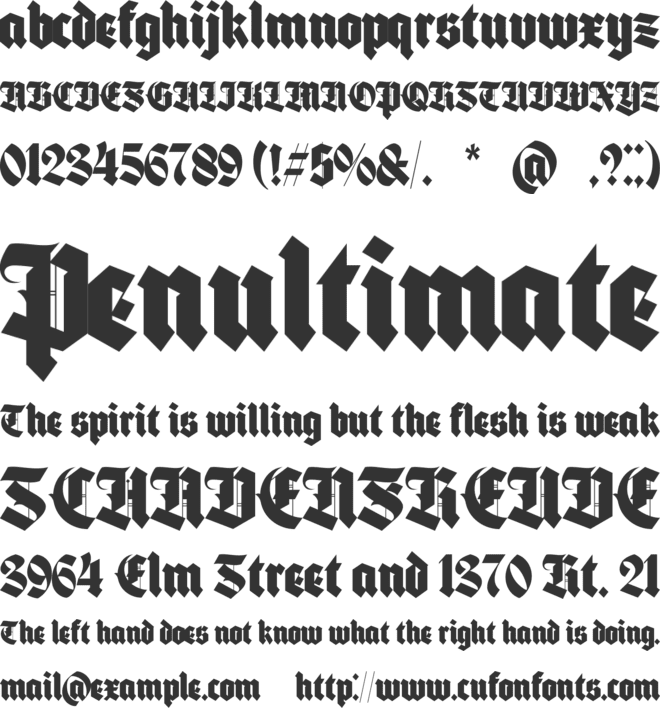 Black Brave font preview