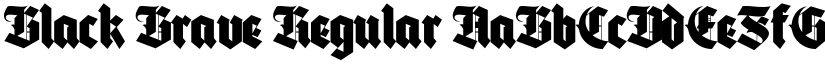 Black Brave Regular font