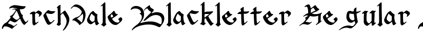 Archdale Blackletter Regular font