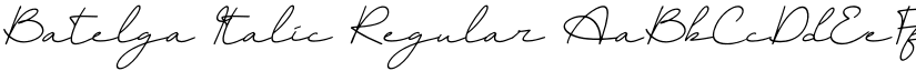 Batelga Italic Regular font