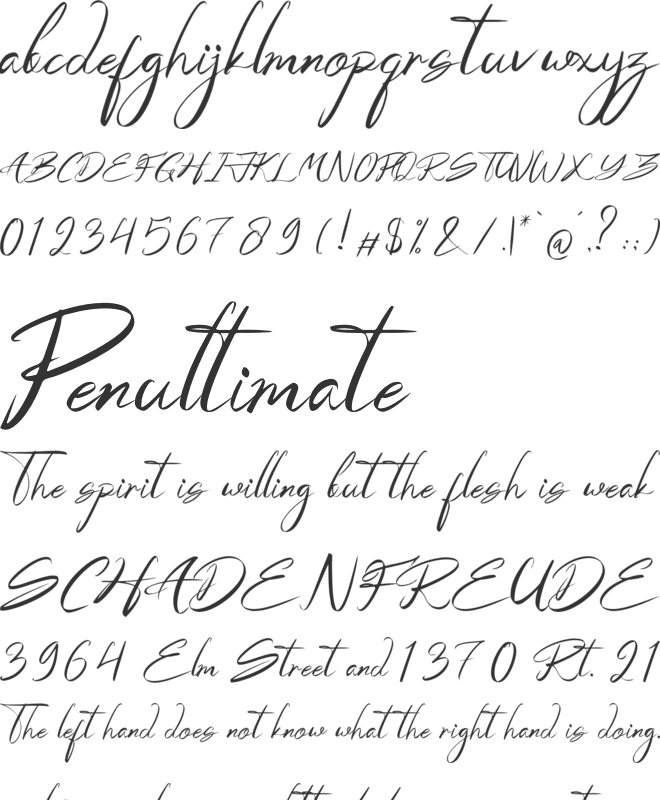 Rathilya font preview