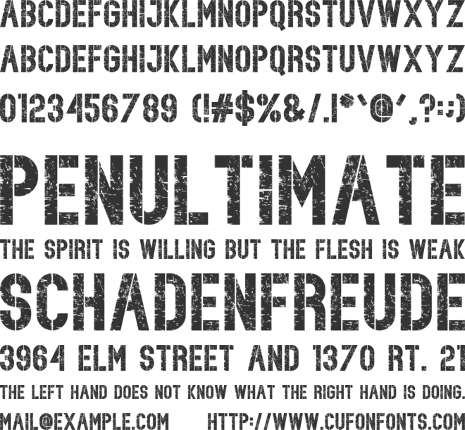 WORNER font preview