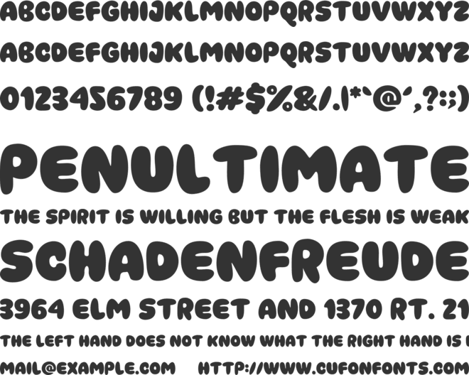 Cinema Cartoon font preview