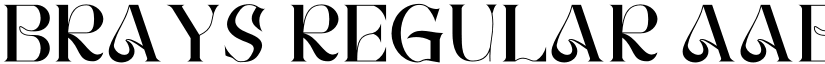 Brays Regular font