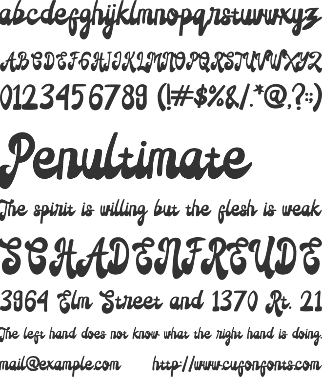 Sahica font preview