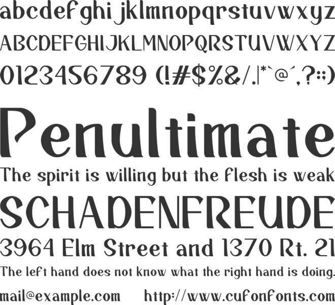 Riclane font preview