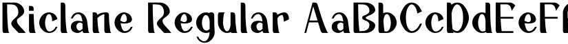 Riclane Regular font