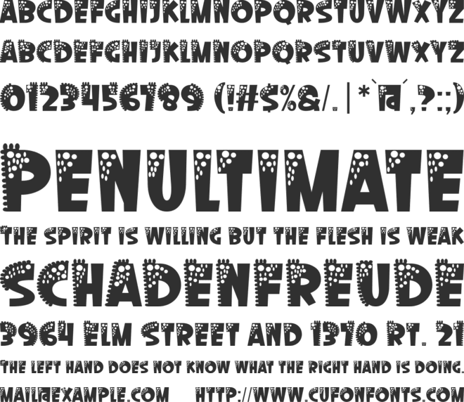 Wow Dino font preview