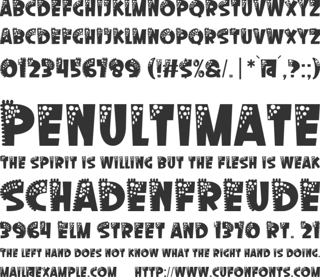 Wow Dino font preview