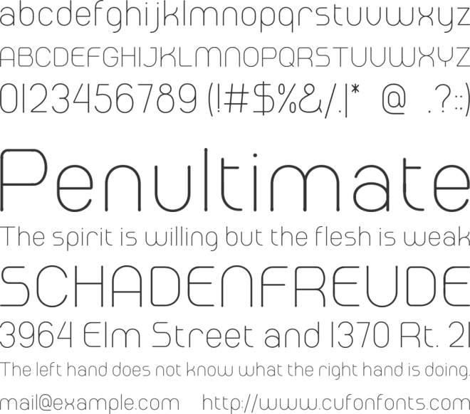 Melaround font preview
