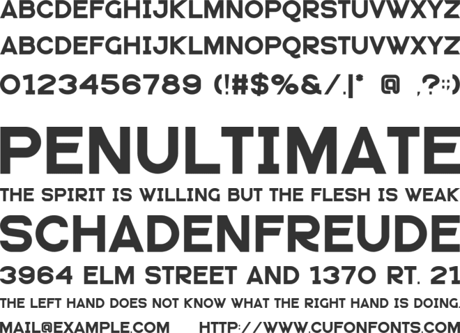 Quadran font preview