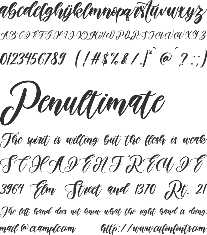 Mallaba Personal Use Only font preview