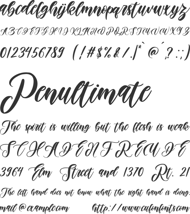 Mallaba Personal Use Only font preview