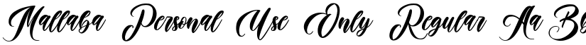 Mallaba Personal Use Only font download