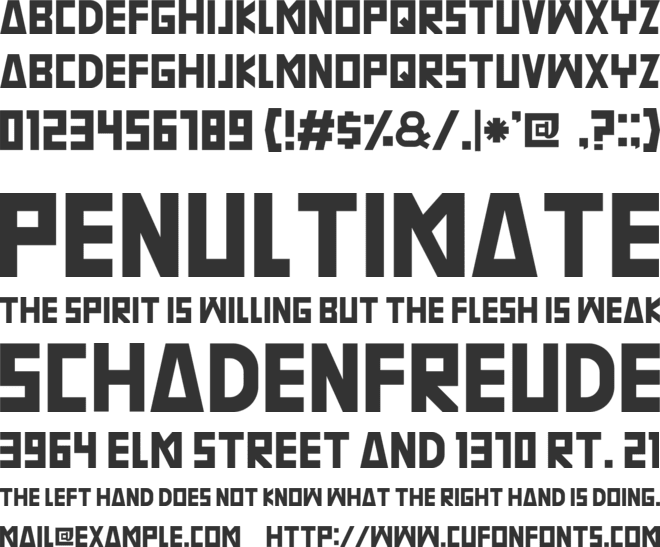 CYBERBANG font preview