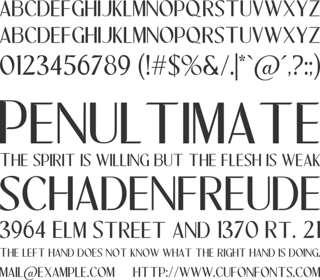 Crosever font preview