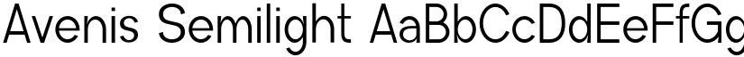 Avenis Semilight font