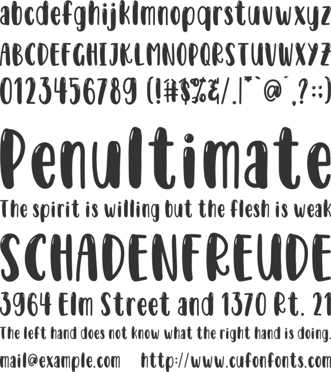 DEAR SANTA font preview