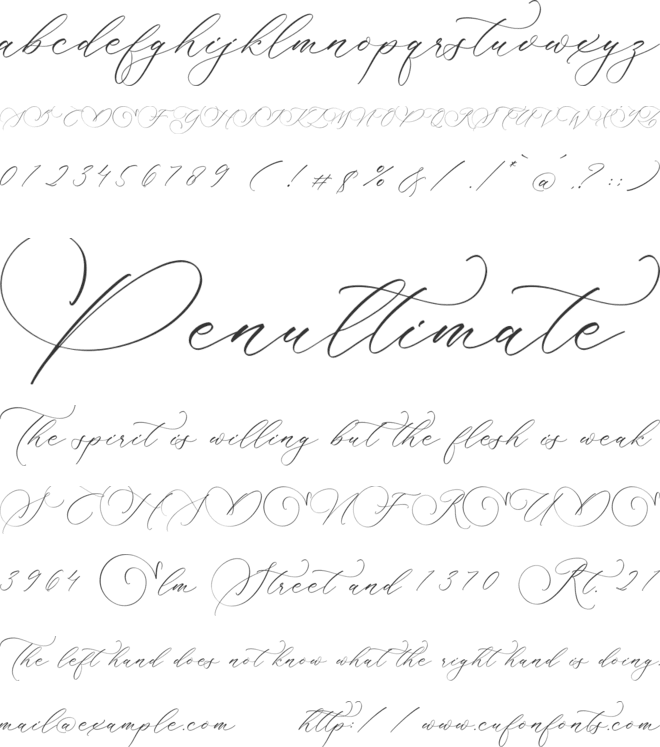 Amotthela Infinite font preview