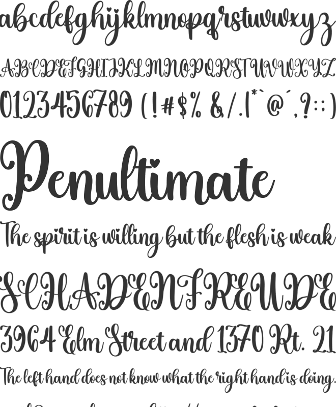 holiday font preview