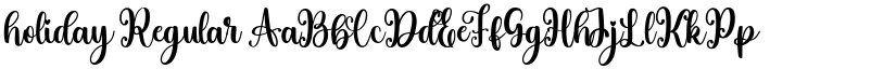 holiday Regular font