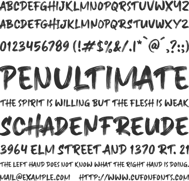 Inspire font preview