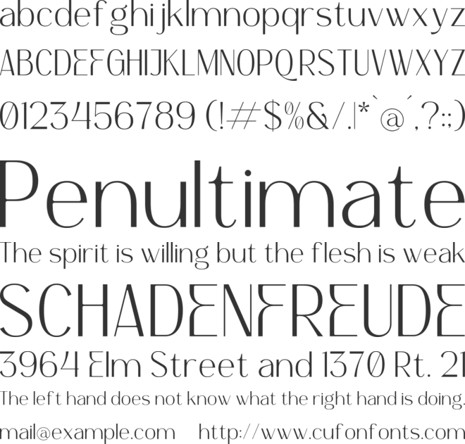 Rastefani font preview