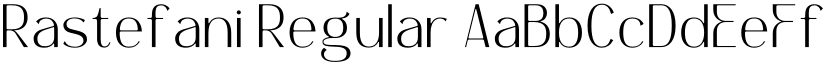 Rastefani Regular font