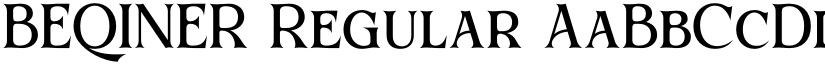 BEQINER Regular font