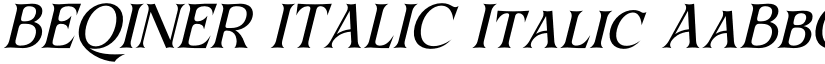 BEQINER ITALIC Italic font