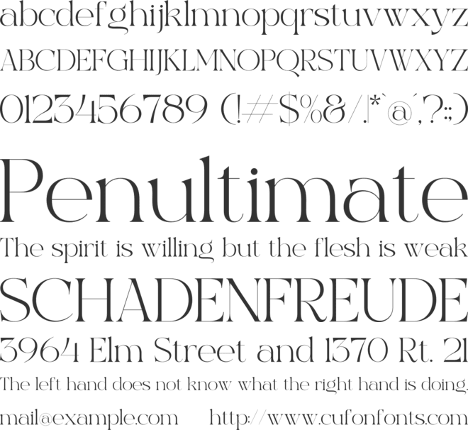 Excrallik font preview