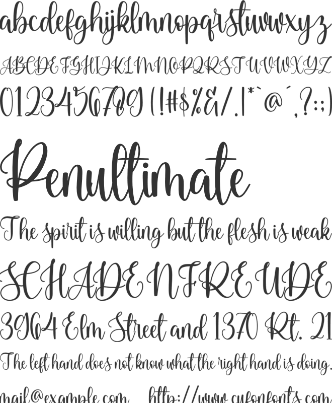 Daddy Clean font preview