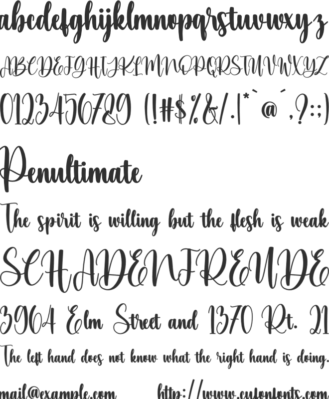 humble font preview