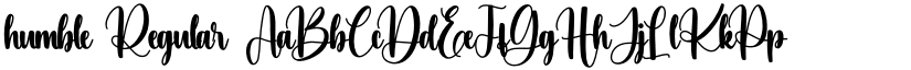 humble Regular font
