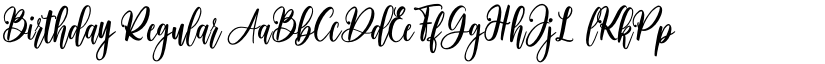 Birthday Regular font