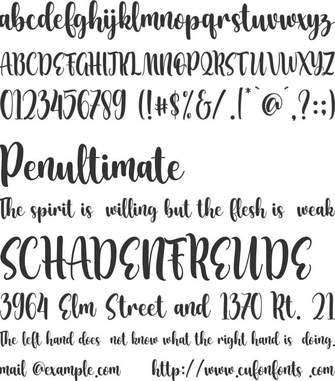 Merry Christmas font preview