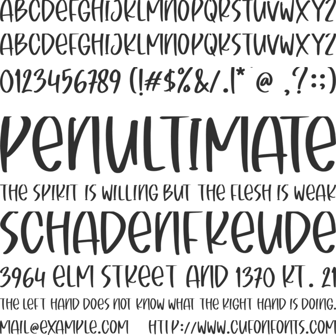 BRIGHT font preview