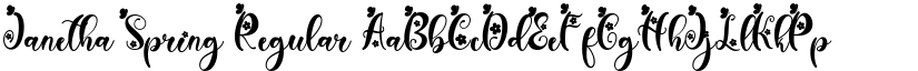 Janetha Spring Regular font