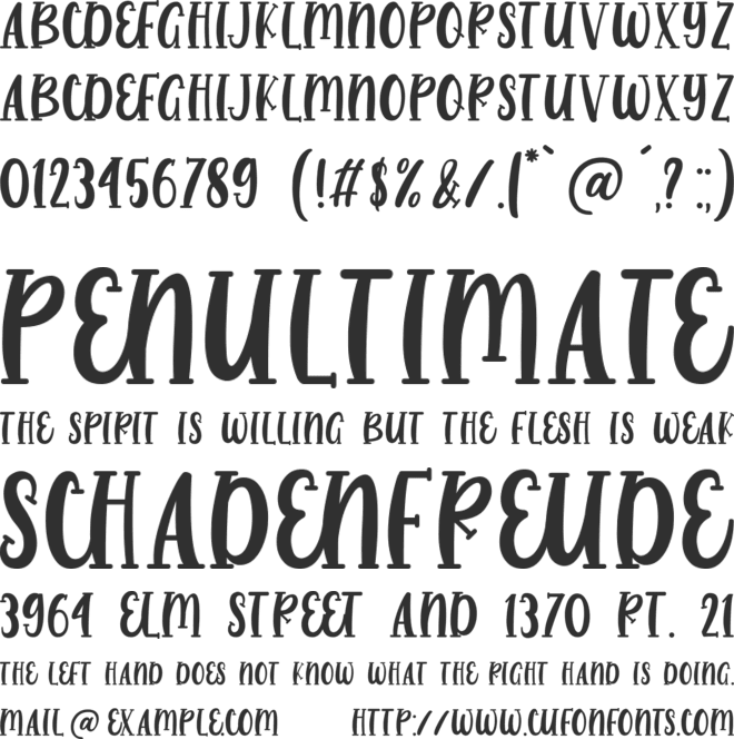 Miss Barada Personal Use Only font preview