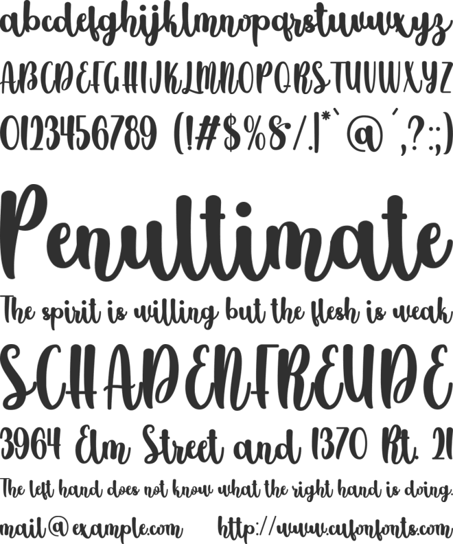 Minoila Personal Use Only font preview