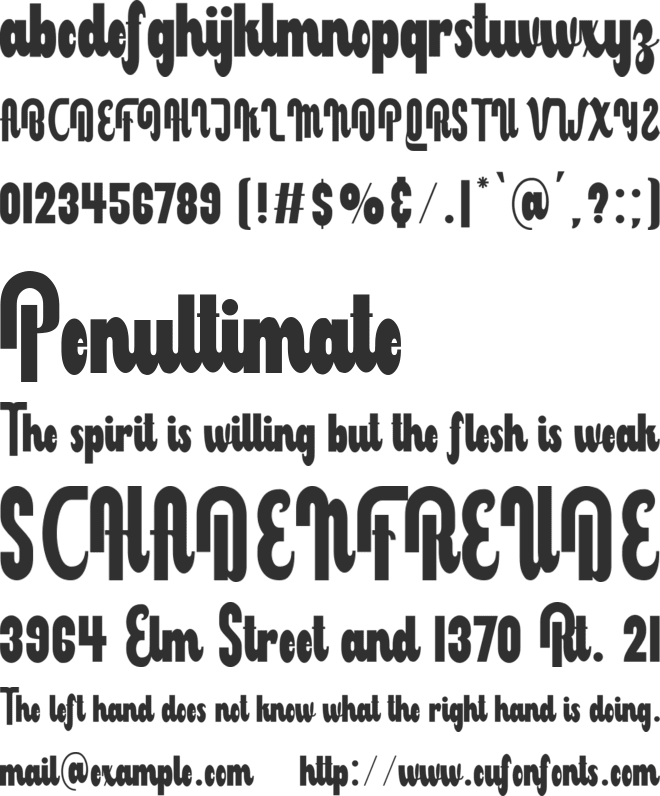 Milbong Personal Use Only font preview