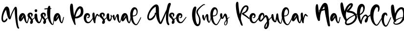 Masista Personal Use Only Regular font