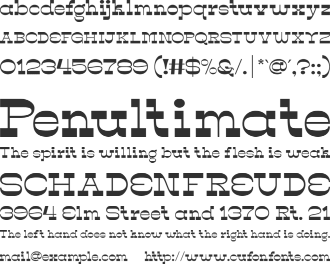 Pines Country font preview