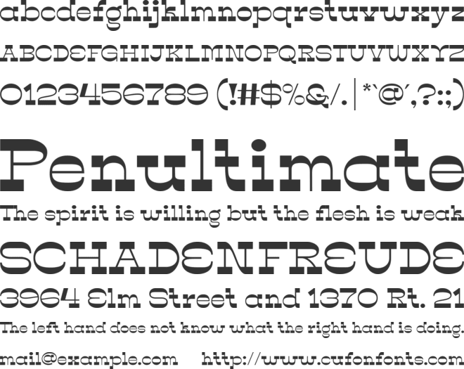 Pines Country font preview