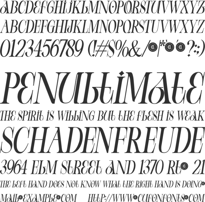 Vienna Free font preview