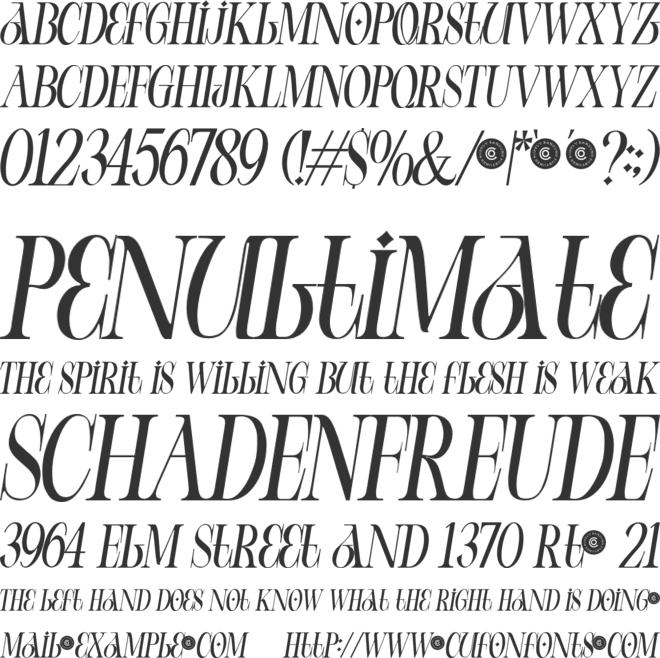 Vienna Free font preview
