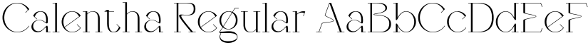 Calentha Regular font