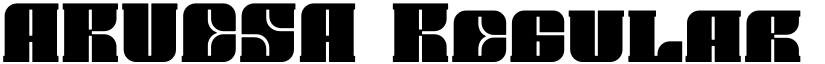 ARUESA Regular font